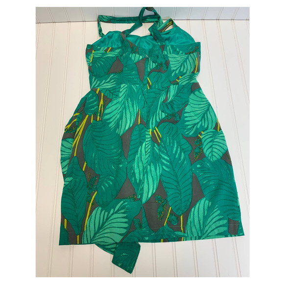 Viva Vena Green Tropical Sun Dress Sz 2 - Picture 6 of 8